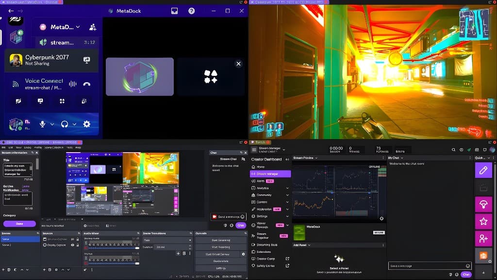 After: organized MetaDock workspace